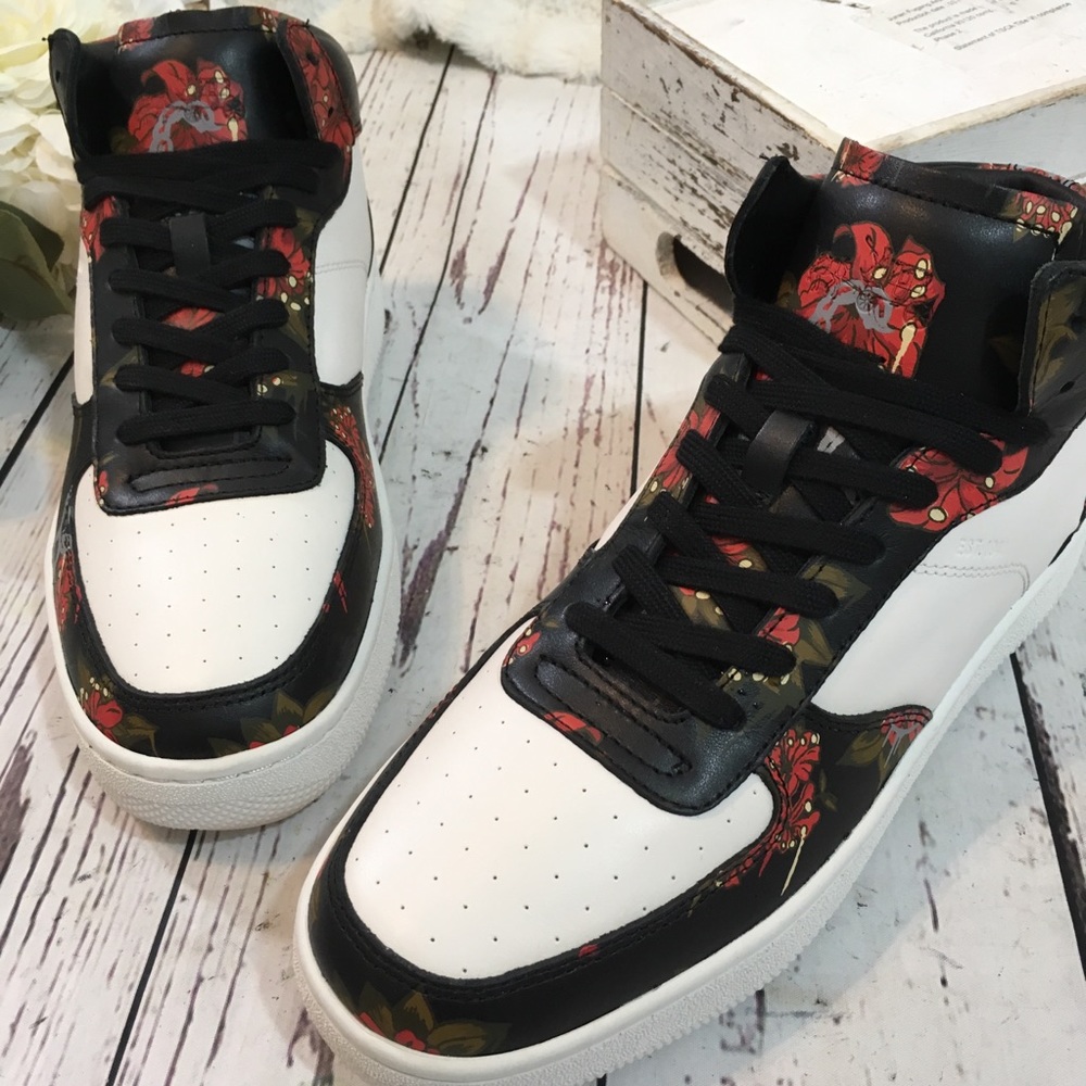 Coach Gary baseman floral hi top sneaker nwob - Picture 5 of 7